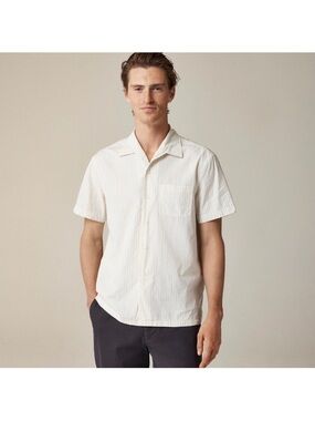 J Crew Shirt L Camp Ivory